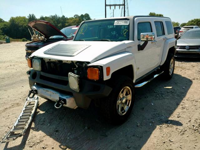 5GTEN13E388149609 - 2008 HUMMER H3 WHITE photo 2