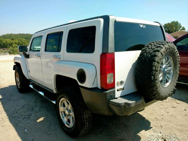 5GTEN13E388149609 - 2008 HUMMER H3 WHITE photo 3