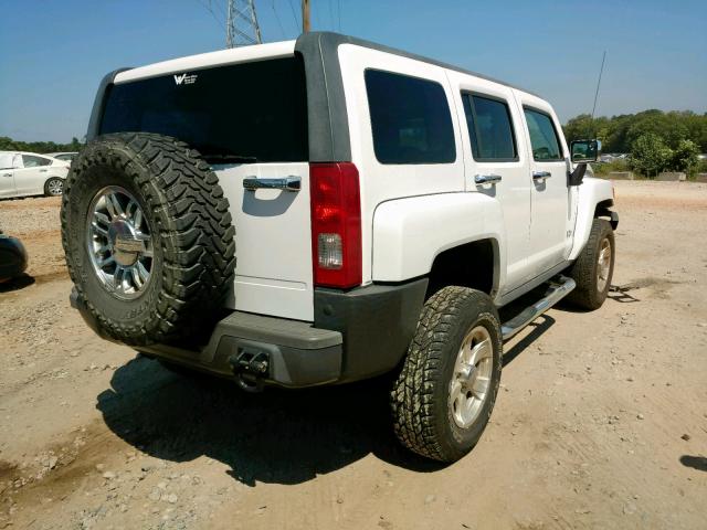 5GTEN13E388149609 - 2008 HUMMER H3 WHITE photo 4