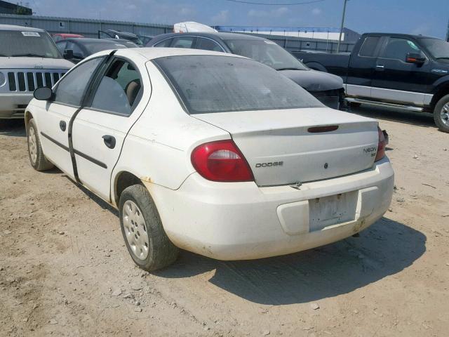 1B3ES26C23D156343 - 2003 DODGE NEON SE WHITE photo 3