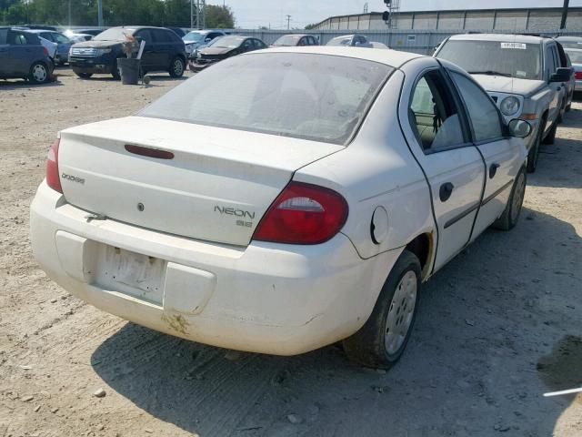 1B3ES26C23D156343 - 2003 DODGE NEON SE WHITE photo 4