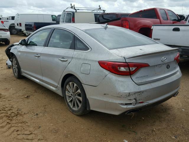 5NPE34AF8HH569975 - 2017 HYUNDAI SONATA SPO SILVER photo 3