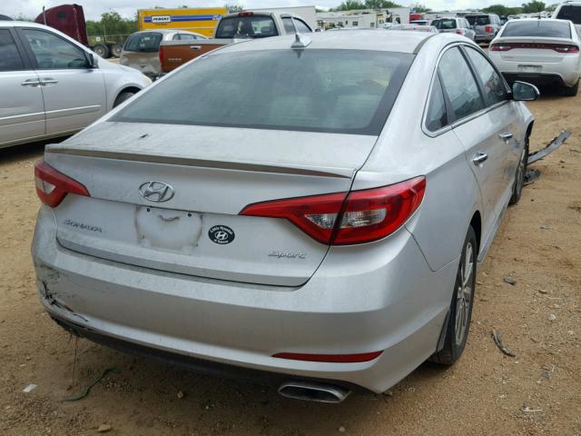 5NPE34AF8HH569975 - 2017 HYUNDAI SONATA SPO SILVER photo 4