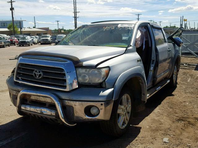 5TBDV58198S518610 - 2008 TOYOTA TUNDRA CRE SILVER photo 2