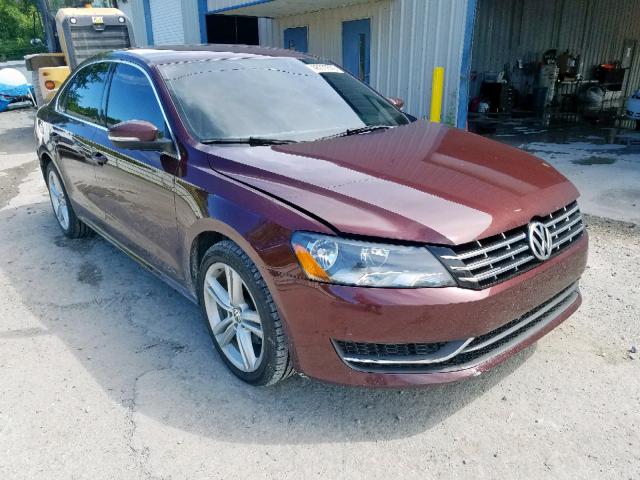 1VWBN7A35DC144690 - 2013 VOLKSWAGEN PASSAT SE MAROON photo 1