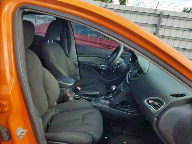 1C3CDFBHXDD257287 - 2013 DODGE DART SXT ORANGE photo 5