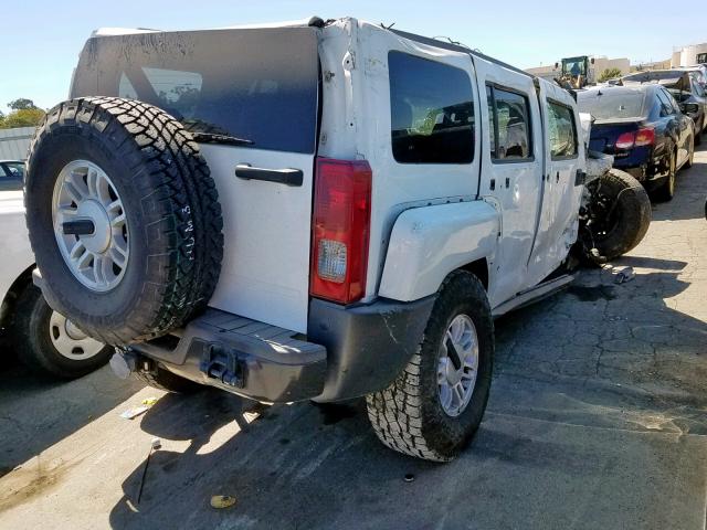 5GTDN136668148164 - 2006 HUMMER H3 WHITE photo 4