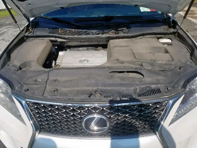 2T2BK1BA0FC273268 - 2015 LEXUS RX 350 WHITE photo 7