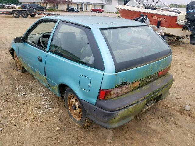 2C1MS2465N6785715 - 1992 GEO METRO XFI TURQUOISE photo 3