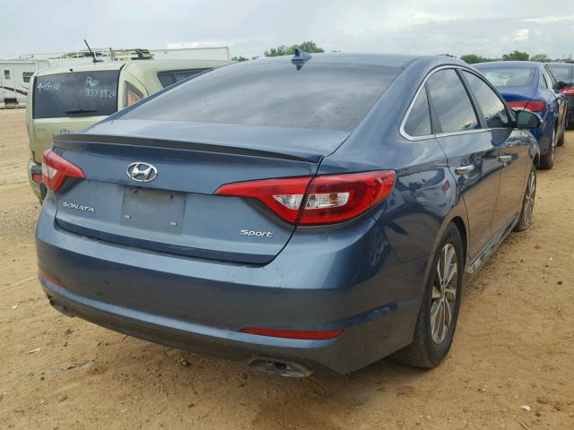 5NPE34AFXGH433958 - 2016 HYUNDAI SONATA SPO BLUE photo 4