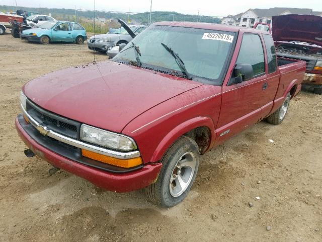 1GCCS19W618193813 - 2001 CHEVROLET S TRUCK S1 RED photo 2