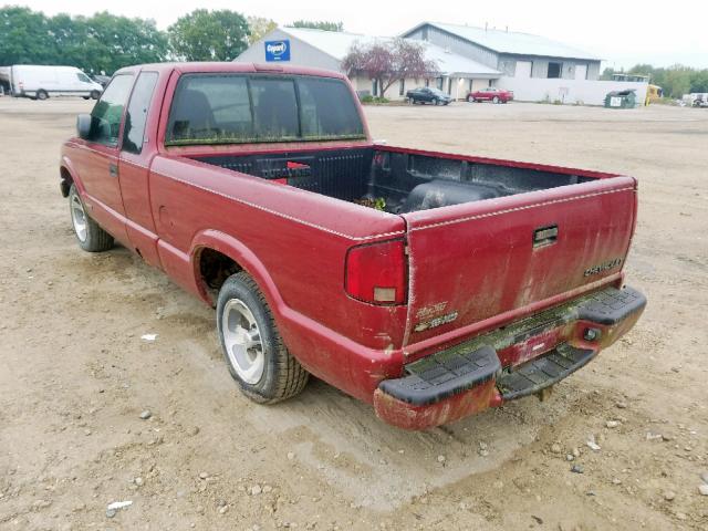 1GCCS19W618193813 - 2001 CHEVROLET S TRUCK S1 RED photo 3