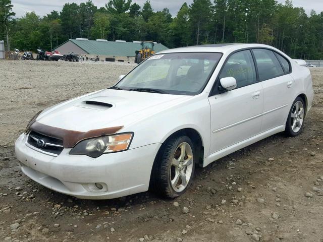 4S3BL676454205611 - 2005 SUBARU LEGACY GT WHITE photo 2