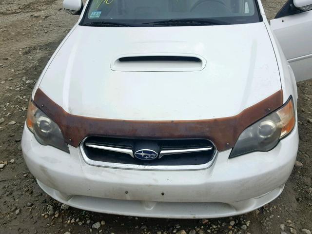 4S3BL676454205611 - 2005 SUBARU LEGACY GT WHITE photo 7