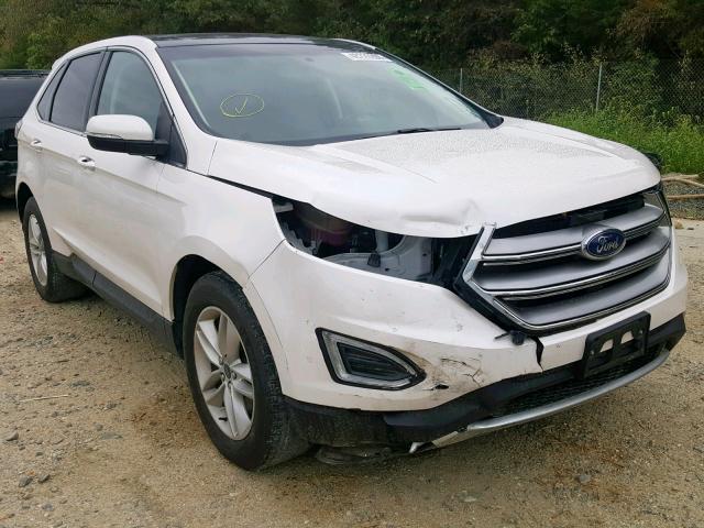 2FMTK4J95FBB79764 - 2015 FORD EDGE SEL WHITE photo 1