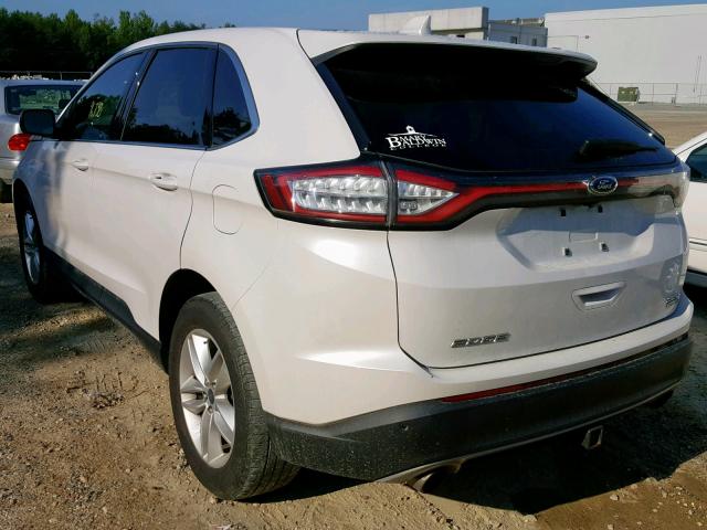 2FMTK4J95FBB79764 - 2015 FORD EDGE SEL WHITE photo 3