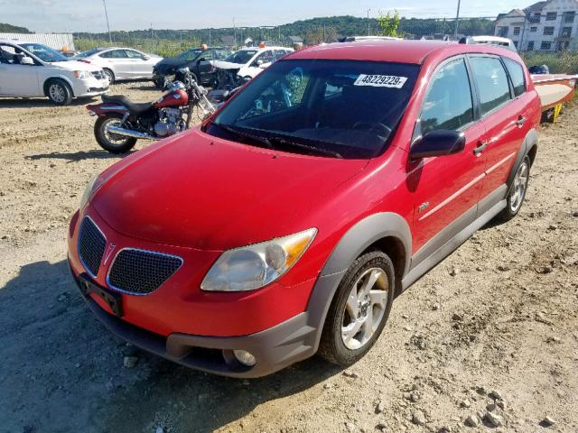 5Y2SL63835Z442861 - 2005 PONTIAC VIBE RED photo 2