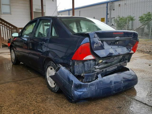 1FAFP33P91W181300 - 2001 FORD FOCUS LX BLUE photo 3