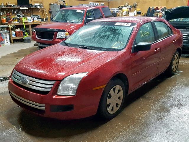 3FAHP06Z18R148714 - 2008 FORD FUSION S RED photo 2