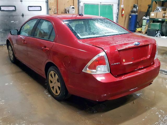 3FAHP06Z18R148714 - 2008 FORD FUSION S RED photo 3