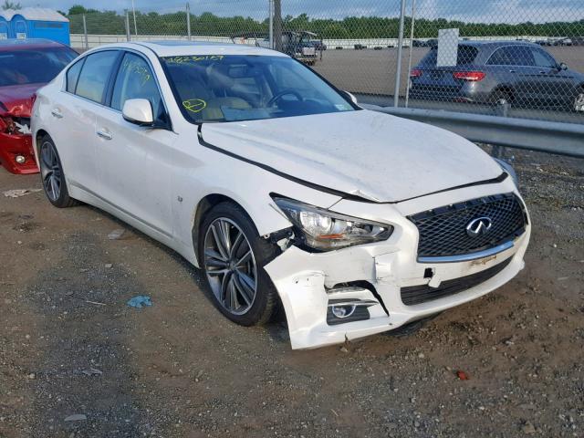 JN1BV7ARXEM699124 - 2014 INFINITI Q50 BASE WHITE photo 1