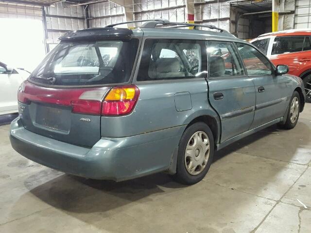 4S3BH6357Y6308688 - 2000 SUBARU LEGACY L GREEN photo 4