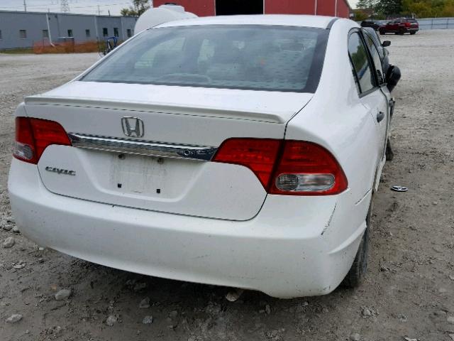 2HGFA16299H005441 - 2009 HONDA CIVIC DX WHITE photo 4