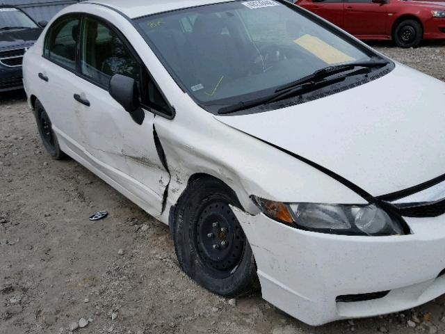 2HGFA16299H005441 - 2009 HONDA CIVIC DX WHITE photo 9