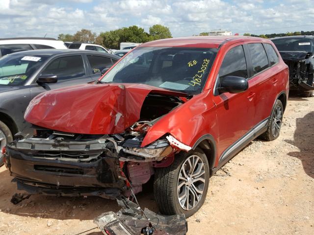 JA4AZ2A34HZ001765 - 2017 MITSUBISHI OUTLANDER RED photo 2