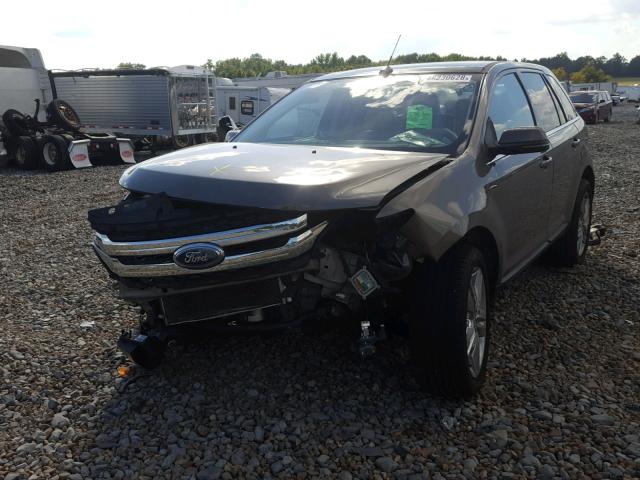 2FMDK3KC4DBB50441 - 2013 FORD EDGE LIMIT GRAY photo 2