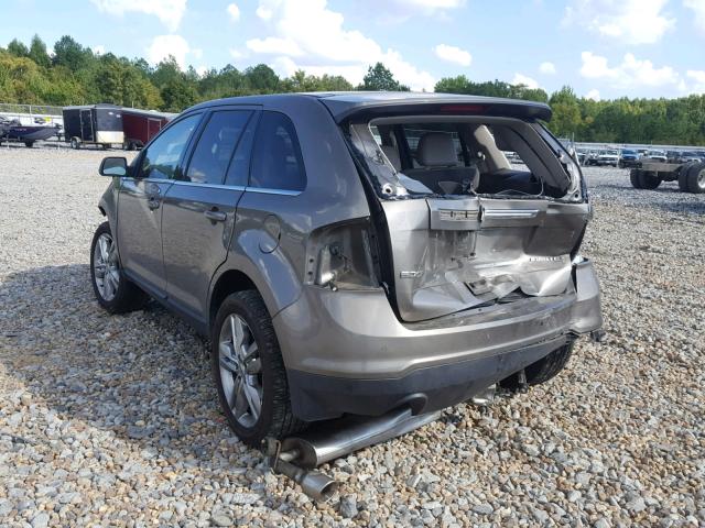 2FMDK3KC4DBB50441 - 2013 FORD EDGE LIMIT GRAY photo 3