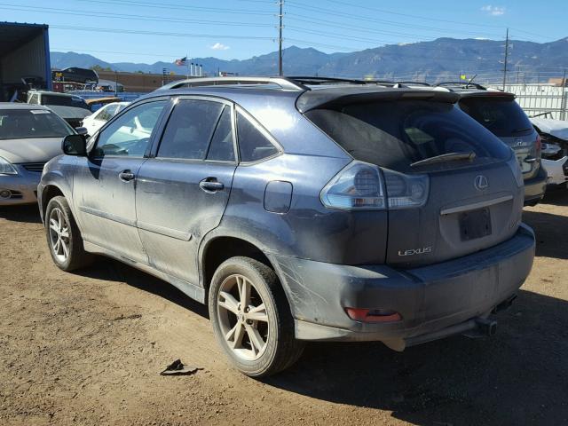 JTJHW31U660002264 - 2006 LEXUS RX 400 BLUE photo 3