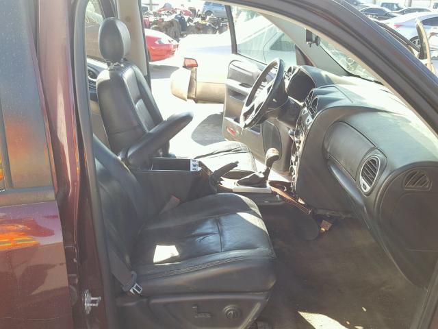 1GKDT13S652383969 - 2005 GMC ENVOY BURGUNDY photo 5