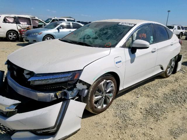 JHMZC5F12KC001355 - 2019 HONDA CLARITY WHITE photo 2