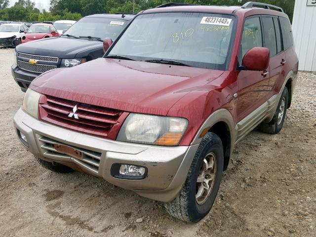 JA4MW51R02J011324 - 2002 MITSUBISHI MONTERO LI MAROON photo 2