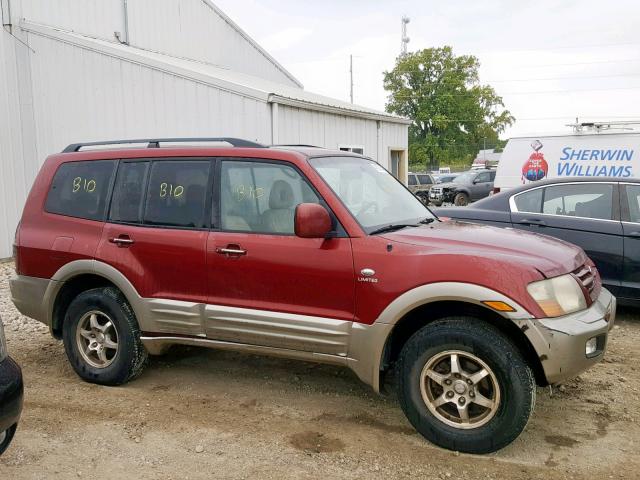 JA4MW51R02J011324 - 2002 MITSUBISHI MONTERO LI MAROON photo 9