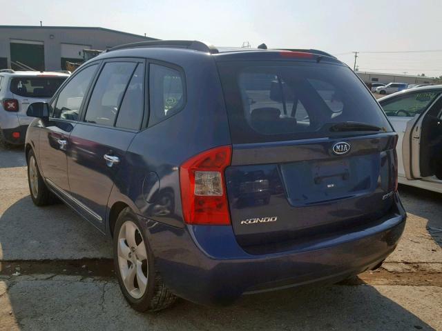 KNAFG526077097722 - 2007 KIA RONDO LX BLUE photo 3