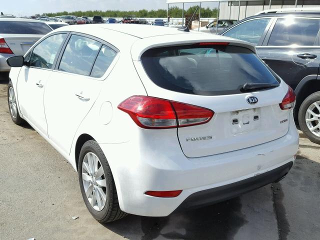 KNAFX5A81F5356649 - 2015 KIA FORTE EX WHITE photo 3