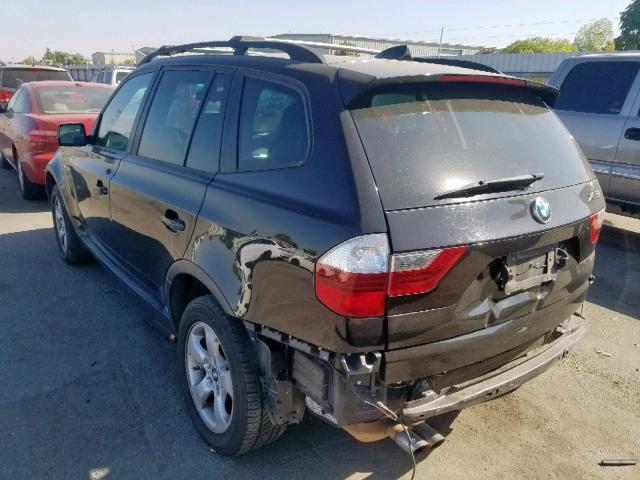 WBXPC93497WJ01251 - 2007 BMW X3 3.0SI BLACK photo 3