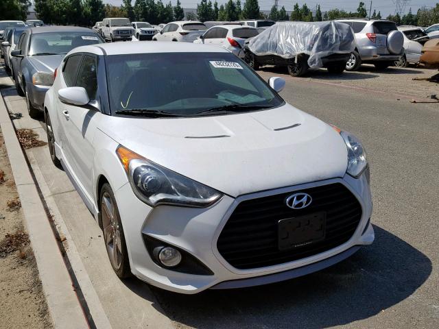 KMHTC6AE1DU147410 - 2013 HYUNDAI VELOSTER T WHITE photo 1