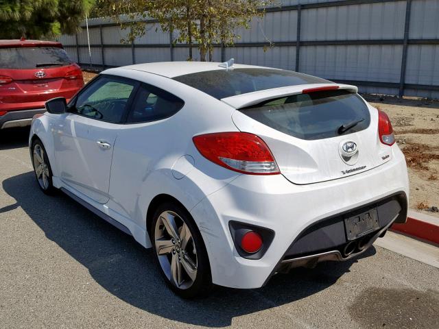 KMHTC6AE1DU147410 - 2013 HYUNDAI VELOSTER T WHITE photo 3