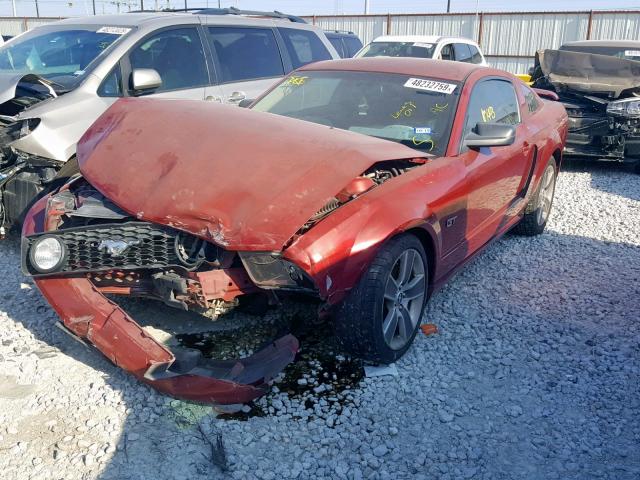 1ZVHT82H395102837 - 2009 FORD MUSTANG GT RED photo 2