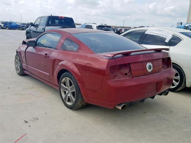 1ZVHT82H395102837 - 2009 FORD MUSTANG GT RED photo 3