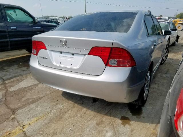 1HGFA16517L140925 - 2007 HONDA CIVIC LX SILVER photo 4