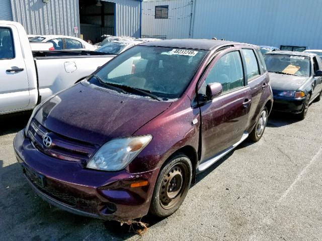 JTKKT624950083379 - 2005 TOYOTA SCION XA BURGUNDY photo 2