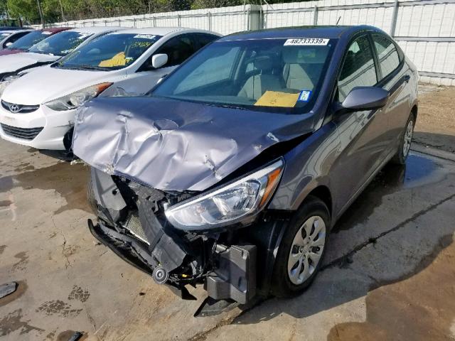 KMHCT4AE6GU083812 - 2016 HYUNDAI ACCENT SE GRAY photo 2