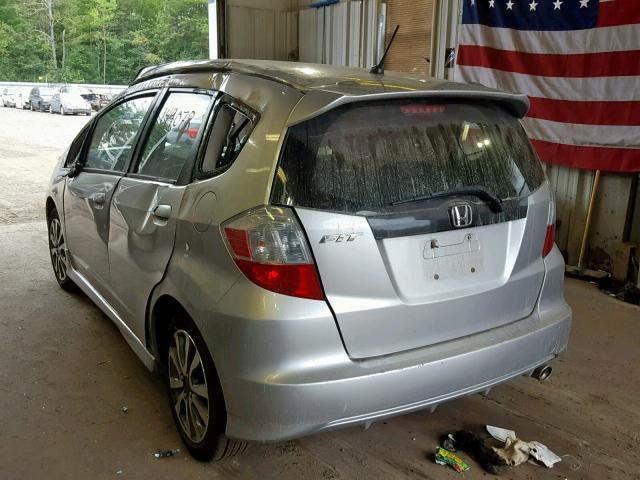 JHMGE8H51CC004249 - 2012 HONDA FIT SPORT SILVER photo 3