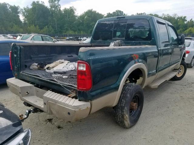 1FTWW31R08EA34901 - 2008 FORD F350 SRW S GREEN photo 4