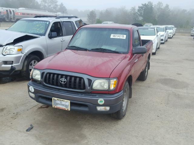 5TENL42N14Z345234 - 2004 TOYOTA TACOMA RED photo 2