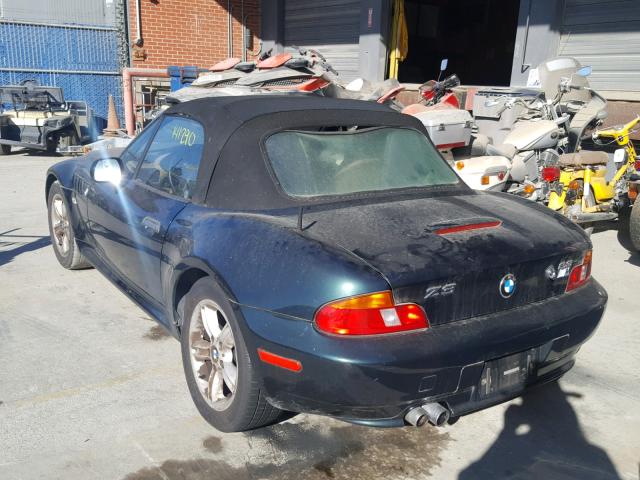 4USCH9341YLG03748 - 2000 BMW Z3 2.3 GREEN photo 3